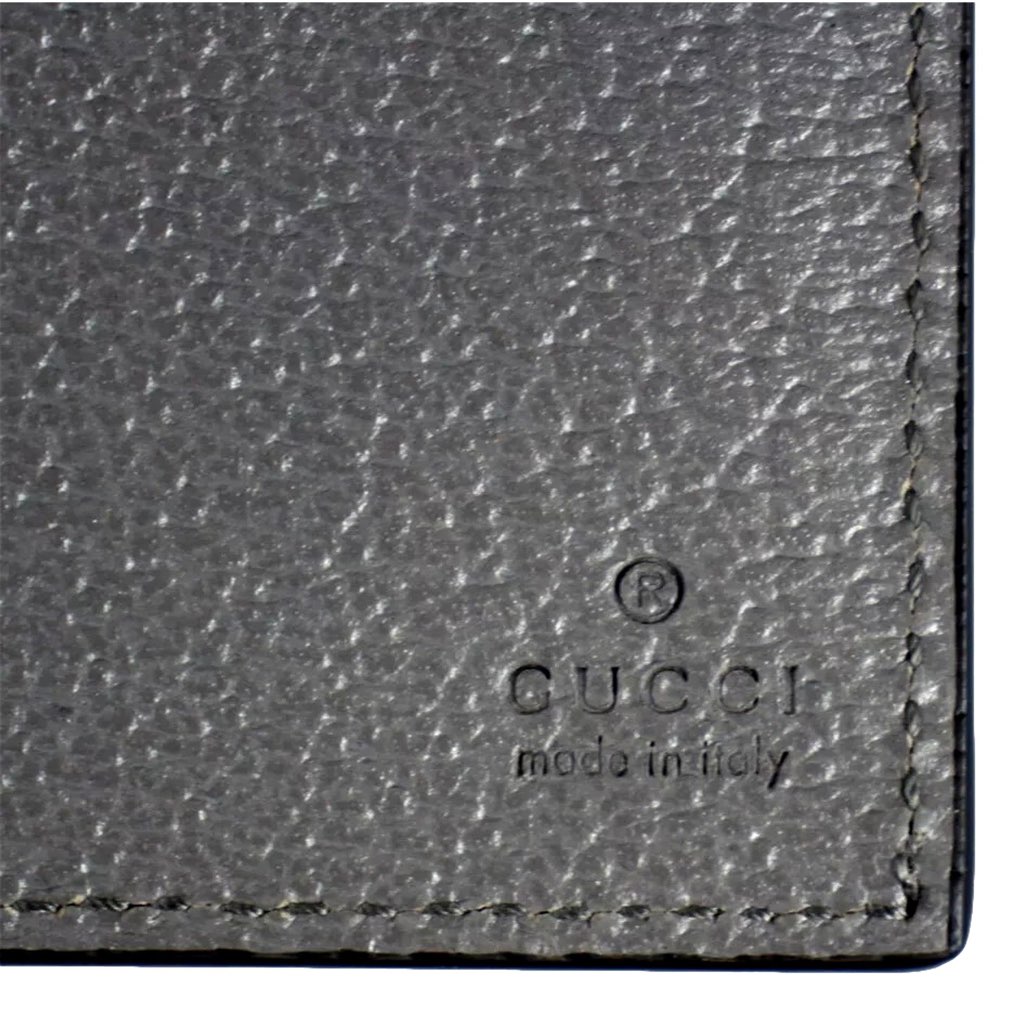 Gucci Gucci G Black and Grey Leather Bifold Wallet - Detail 1