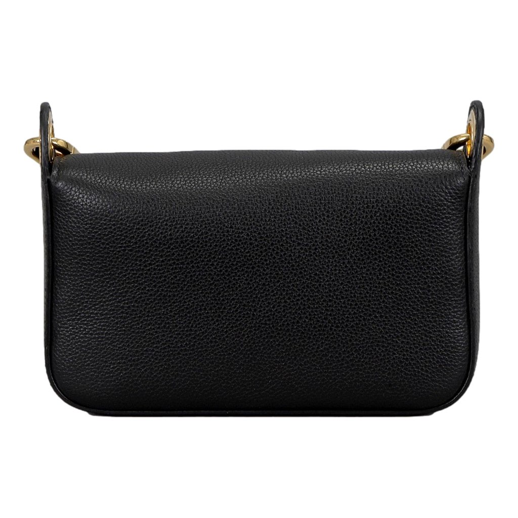 Prada Prada Milano Black Small Leather Crossbody Bag Web Stripe Strap - 4