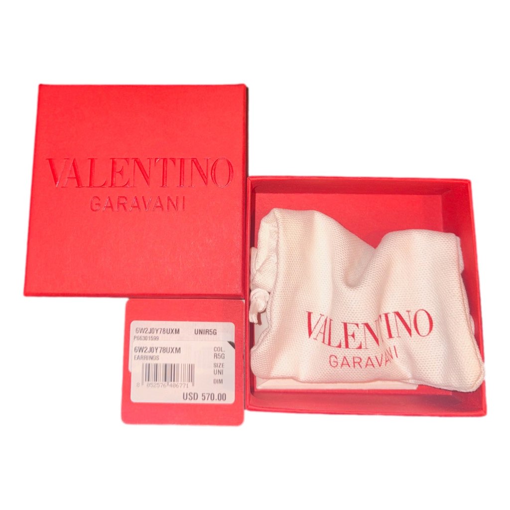 Valentino Garavani Valentino Garavani Ovalette Gold Pearl Drop Earrings - Image 10