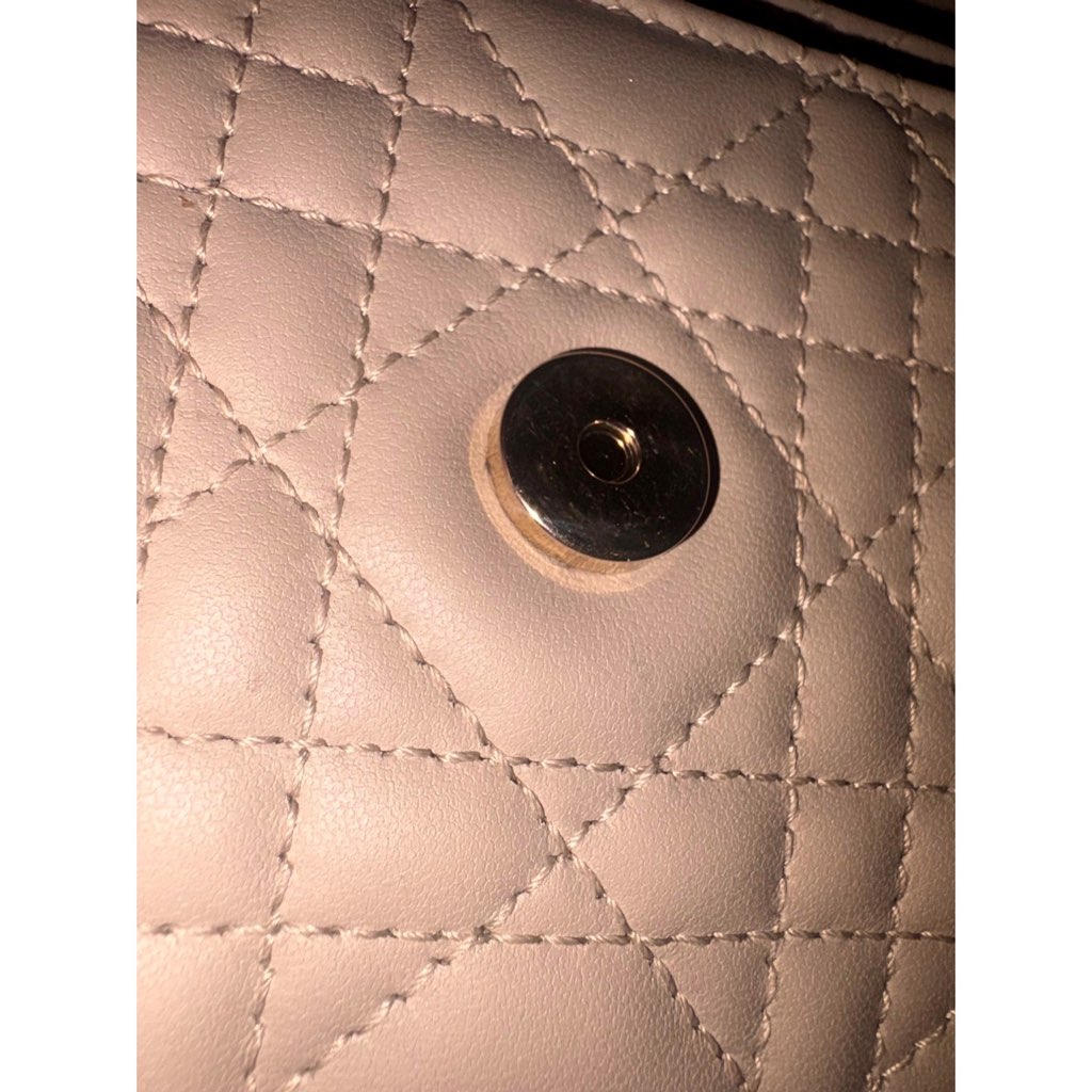 Dior My Dior Daily Pouch with Chain Powder Beige Cannage Lambskin - Image 15