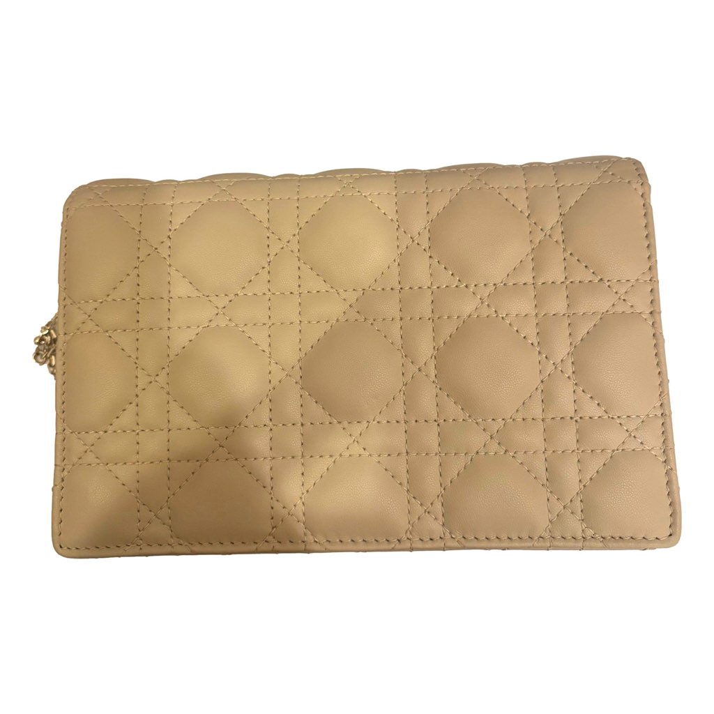 Dior My Dior Daily Pouch with Chain Powder Beige Cannage Lambskin - Image 11