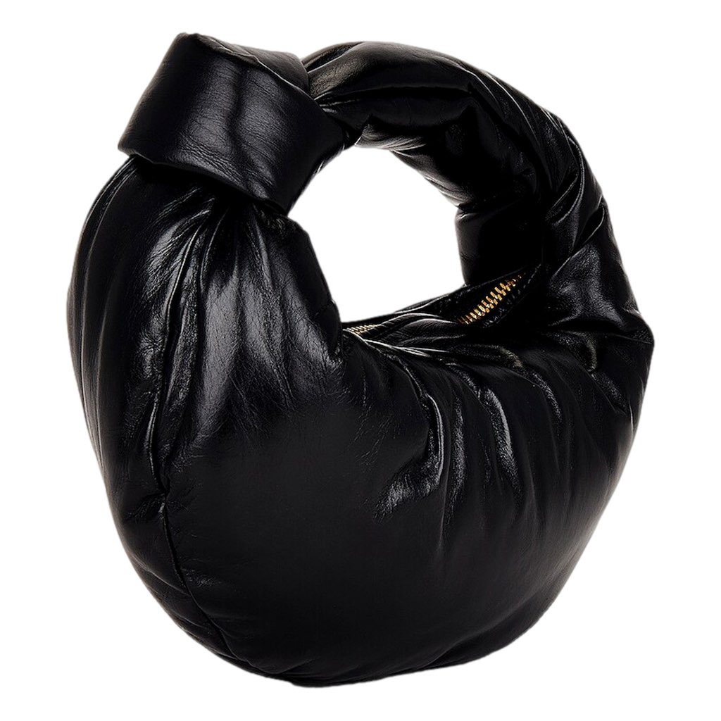 Bottega Veneta Bottega Veneta Jodie Mini Padded Top-Handle Handbag Black Nappa Leather - Back view