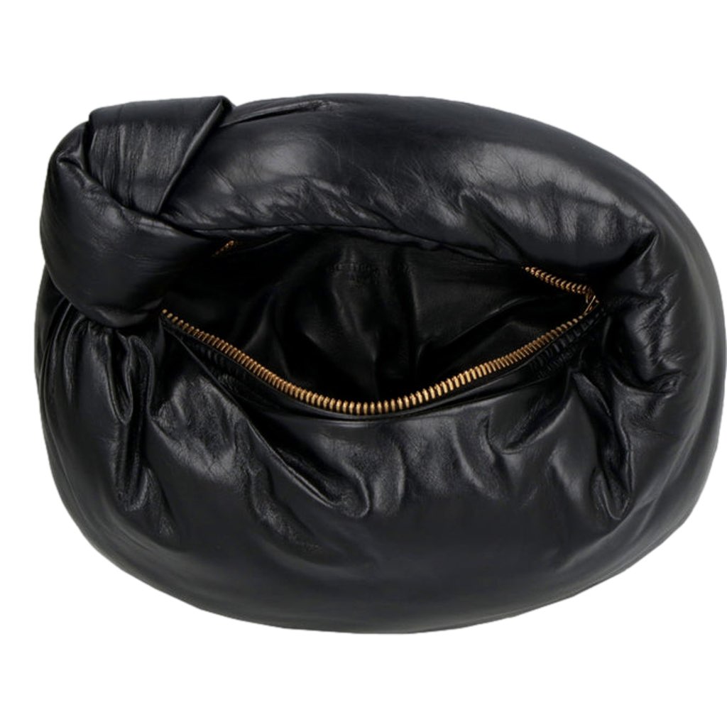 Bottega Veneta Bottega Veneta Jodie Mini Padded Top-Handle Handbag Black Nappa Leather - Side view