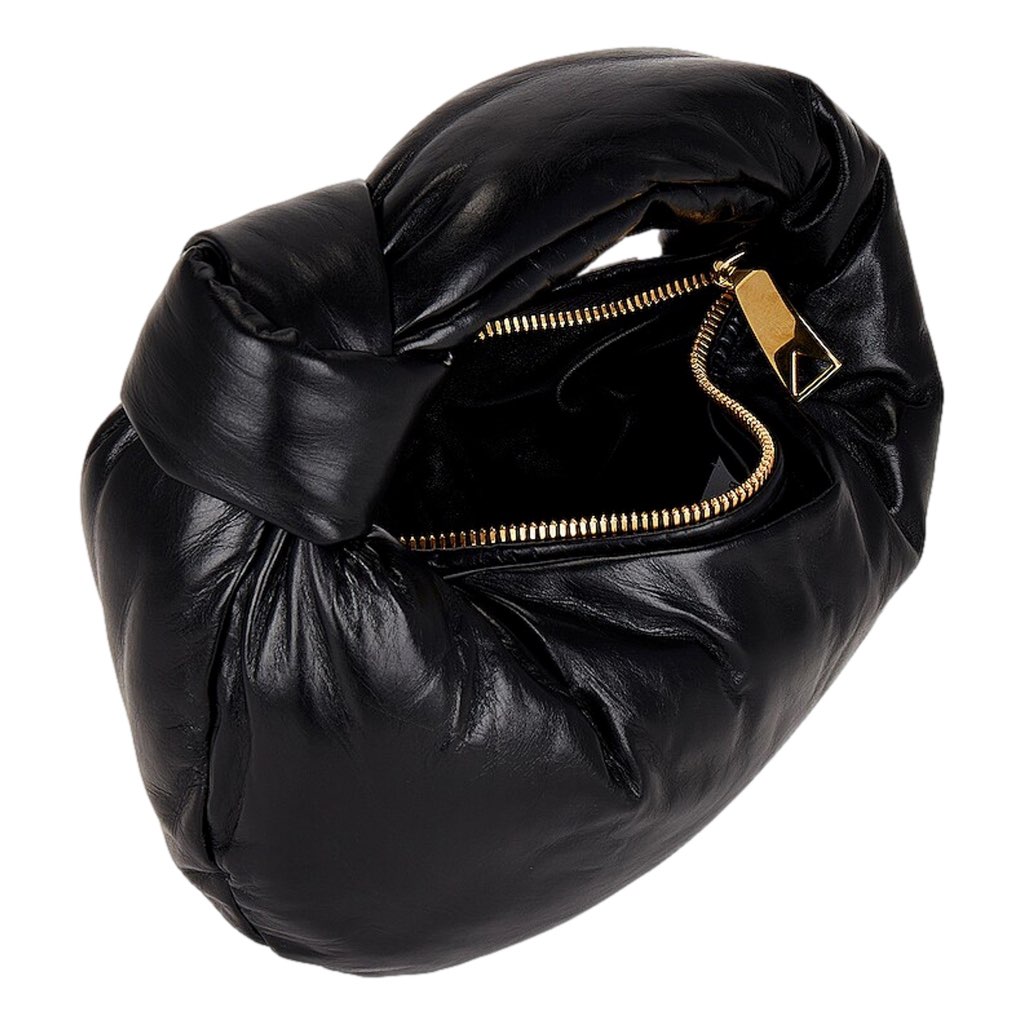 Bottega Veneta Bottega Veneta Jodie Mini Padded Top-Handle Handbag Black Nappa Leather - Detail 1
