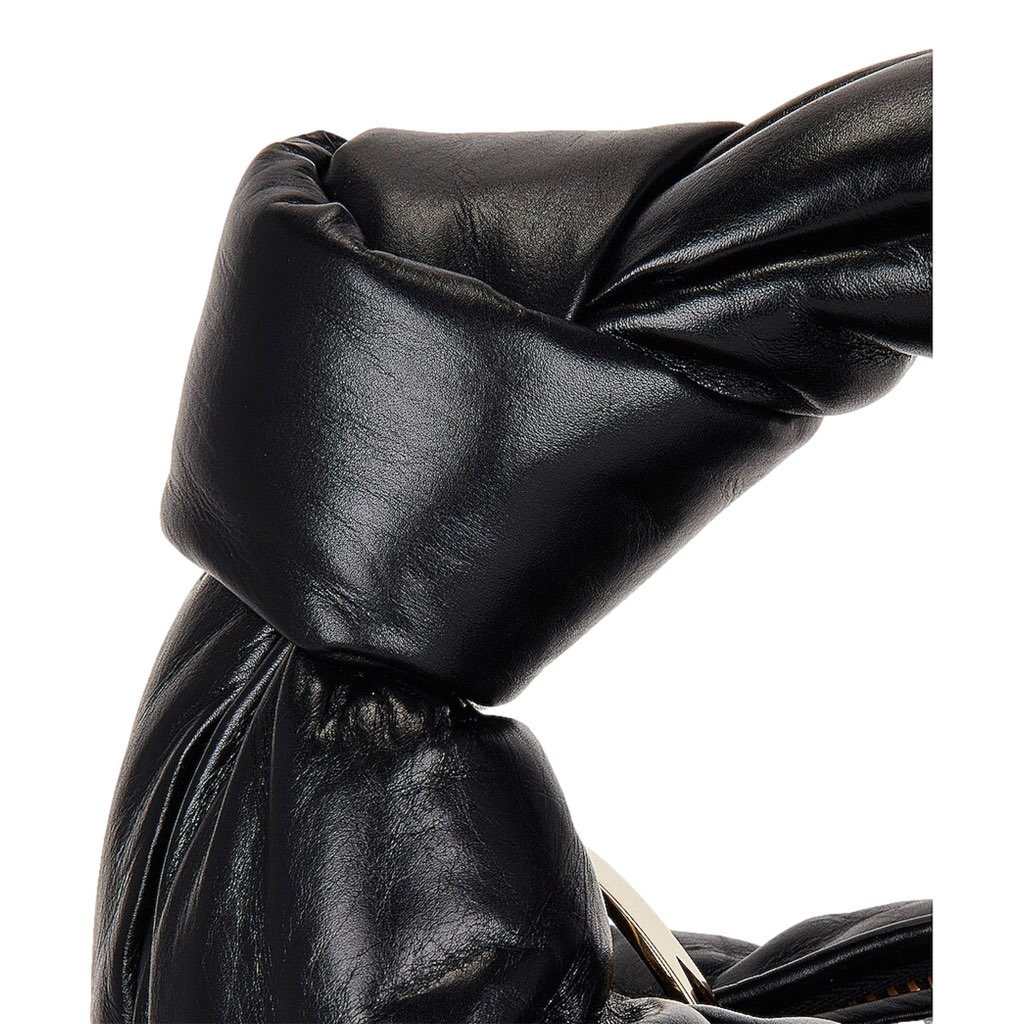 Bottega Veneta Bottega Veneta Jodie Mini Padded Top-Handle Handbag Black Nappa Leather - Detail 2