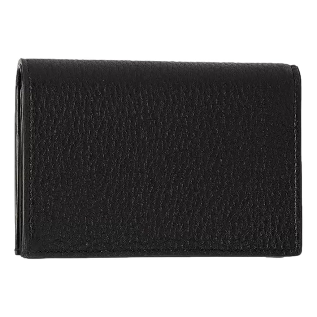Prada Prada Nero Black Vitello Daino Silver Triangle Logo Wallet Zipper Coin Pouch - Back view