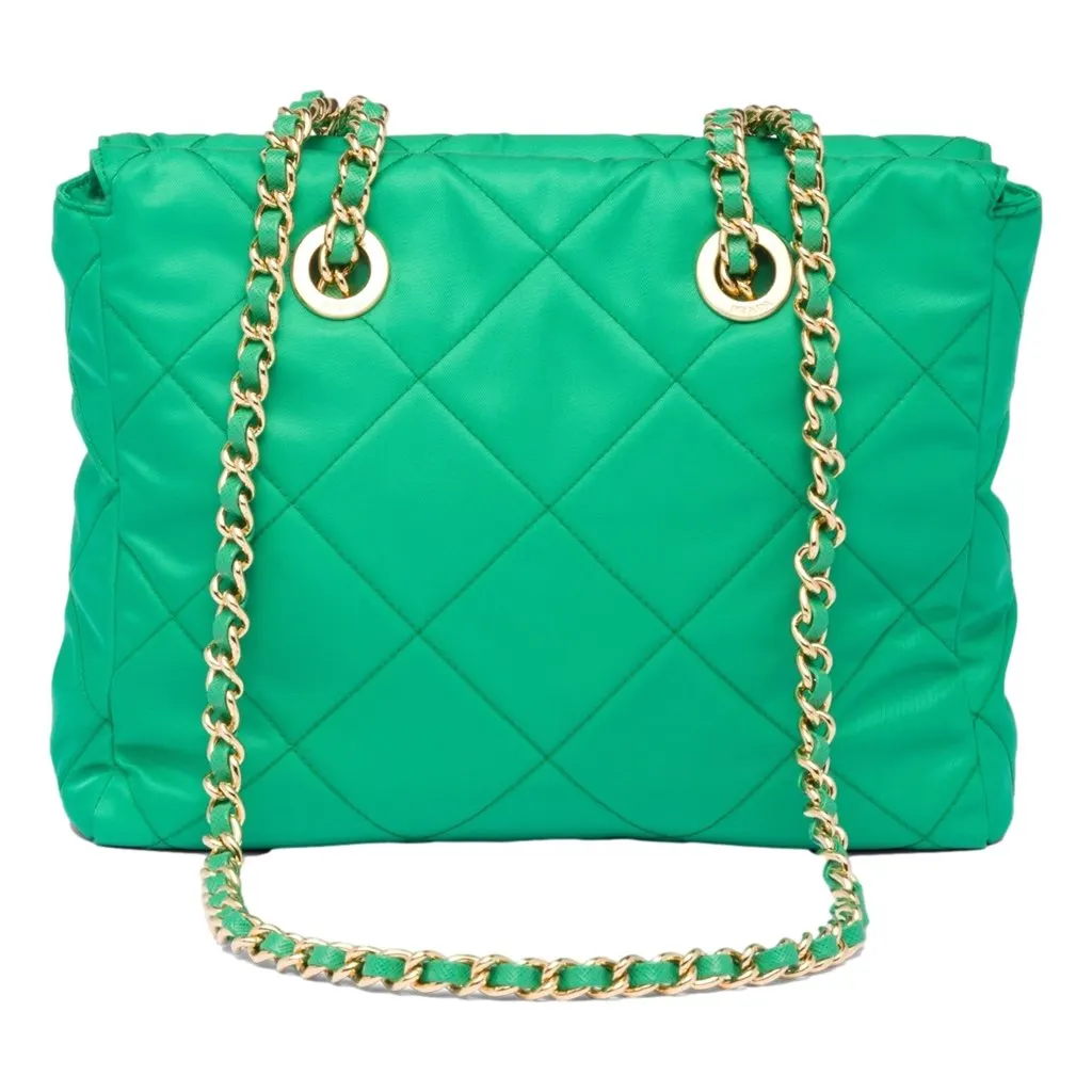 Prada Re-Edition Menta Green 1995 Cha√Æne Re-Nylon Tote Bag Green Never worn, with tag - Box View