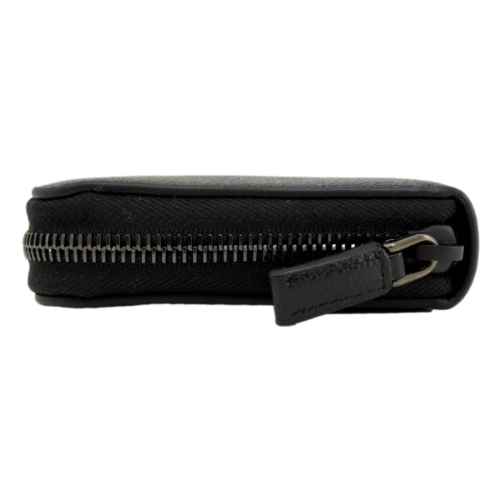Prada Prada Vitello Grain Long Black and Grey Zip Around Continental Wallet - 4