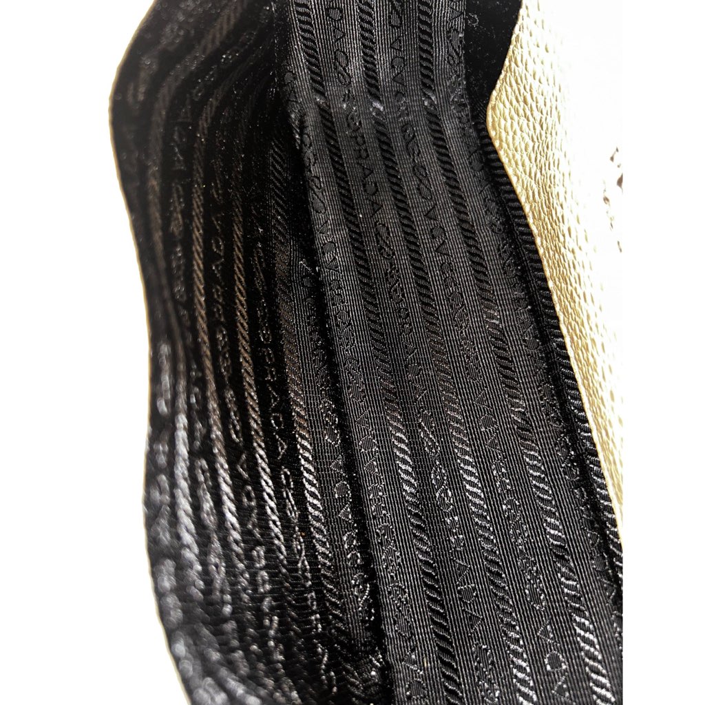 Prada Prada Vitello Daino Leather Sabbia Beige Web Strap Camera Crossbody - Image 10