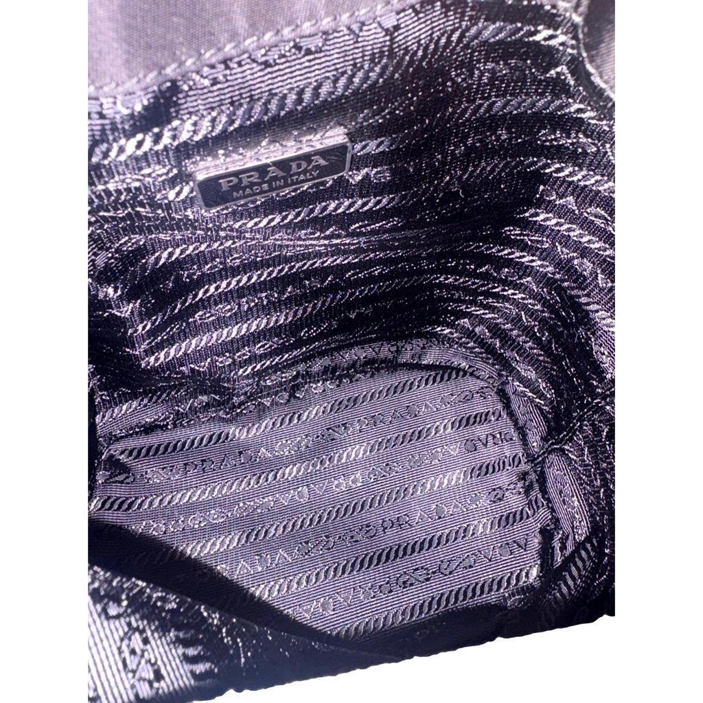 Prada Prada Re-Nylon Black Tassel Drawstring Bucket Bag - Detail 2