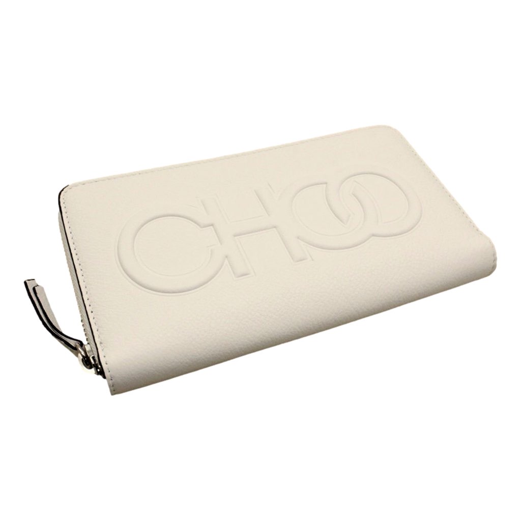 Jimmy Choo Jimmy Choo Bettina Milk White Leather Long Zip-Around Wallet