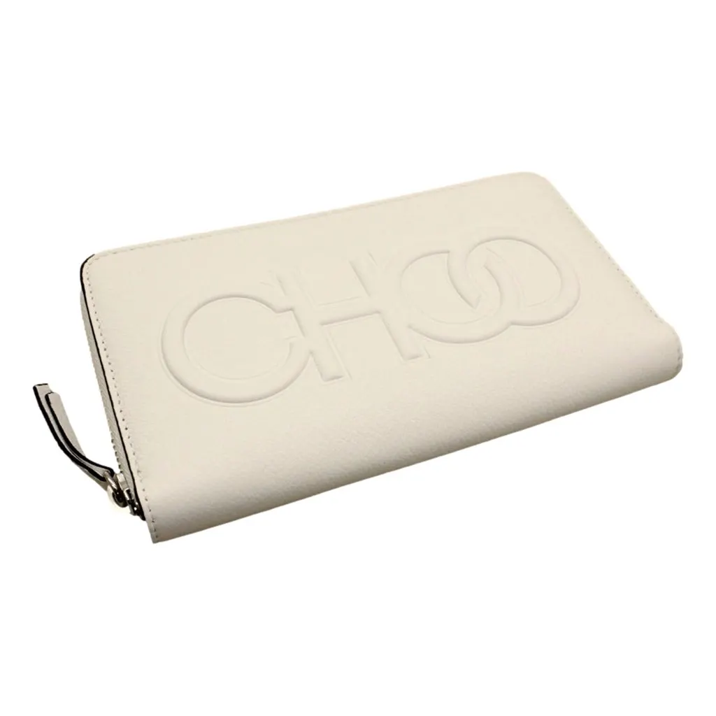 Jimmy Choo Bettina Milk White Leather Long Zip-Around Wallet White Never worn, with tag - Front View