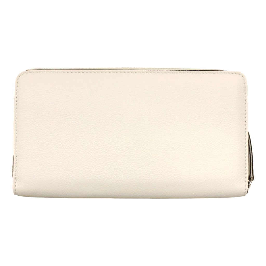 Jimmy Choo Jimmy Choo Bettina Milk White Leather Long Zip-Around Wallet - Back view