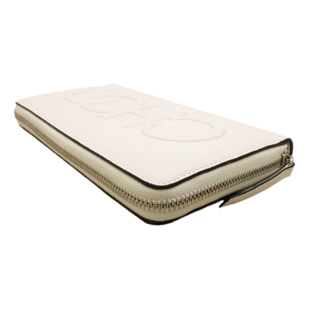 Jimmy Choo Jimmy Choo Bettina Milk White Leather Long Zip-Around Wallet - Image 6