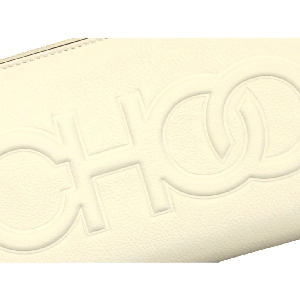 Jimmy Choo Jimmy Choo Bettina Milk White Leather Long Zip-Around Wallet - Side view