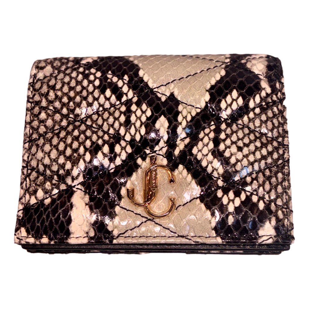 Jimmy Choo Jimmy Choo Farone Animal Print Leather Card Case Wallet - Back view
