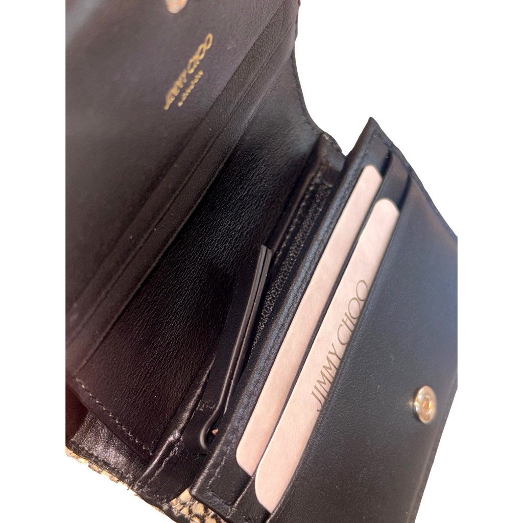 Jimmy Choo Jimmy Choo Farone Animal Print Leather Card Case Wallet - Detail 2