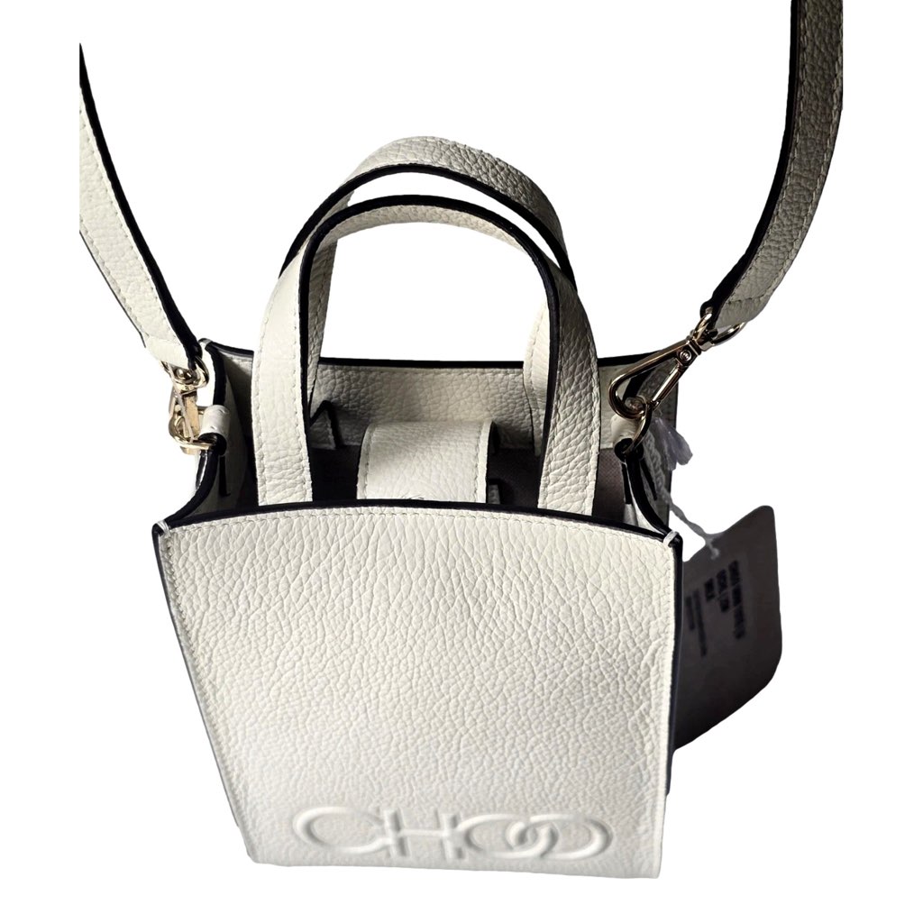 Jimmy Choo Jimmy Choo Milk White Mini Shopper Handbag Crossbody Embossed Logo - Detail 1