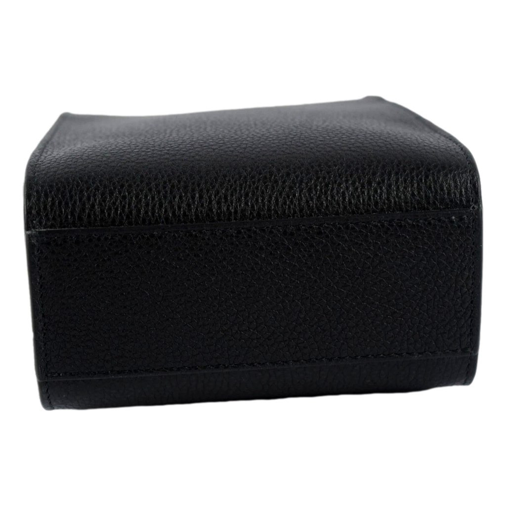 Jimmy Choo Jimmy Choo Black Leather Mini Shopper Handbag Crossbody Embossed Logo - Side view