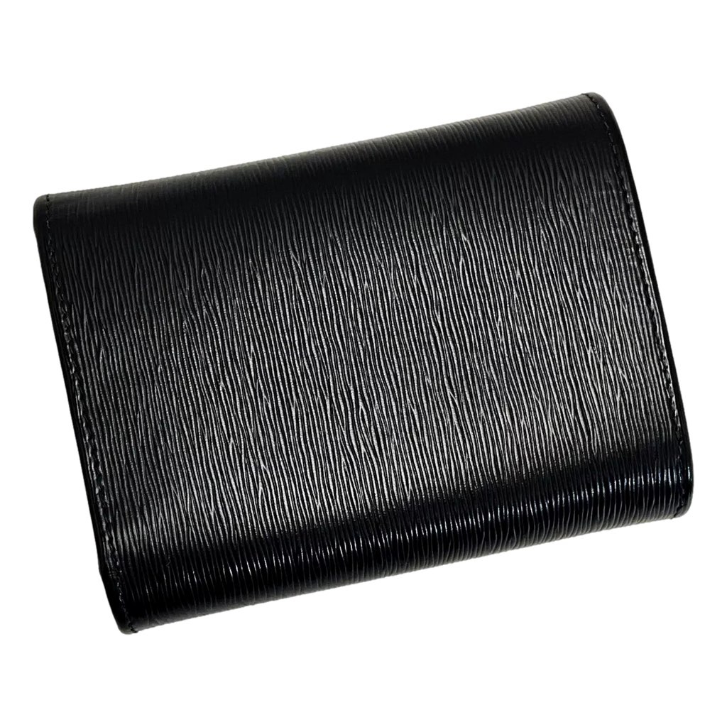 Prada Prada Vitello Move Nero Black Trifold Coin Zipper Snap Card Holder Wallet - Back view