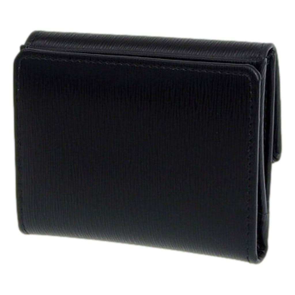 Prada Prada Vitello Move Nero Black Trifold ID Holder Snap Wallet - Back view