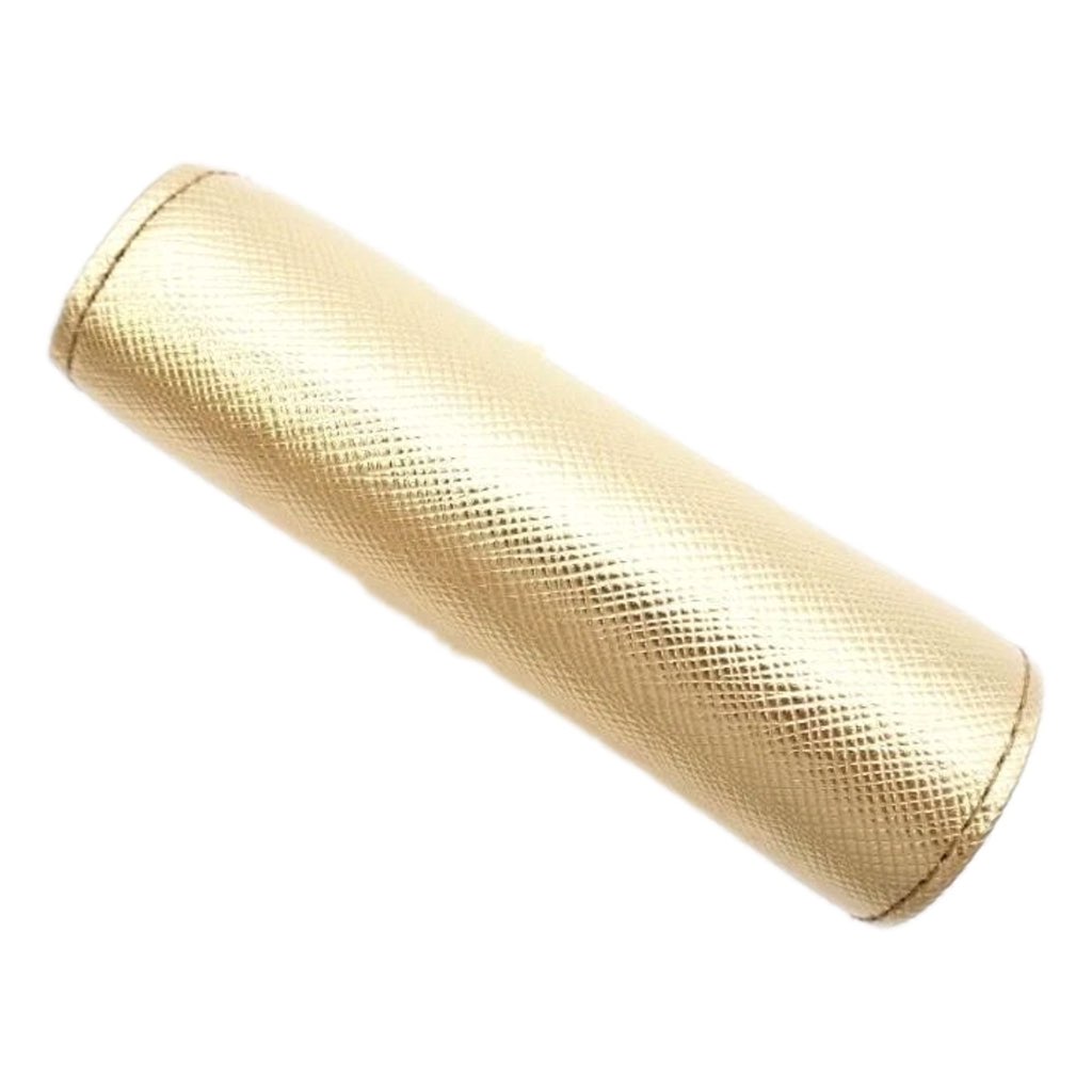 Prada Prada Saffiano Platino Gold Trifold Wallet Card Case with Zipper Coin Pouch - Image 6