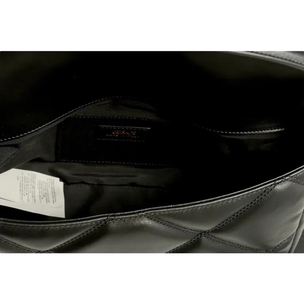 Versace Versace La Medusa Quilted Calfskin Leather Black Crossbody Bag Gold Chain - Detail 1