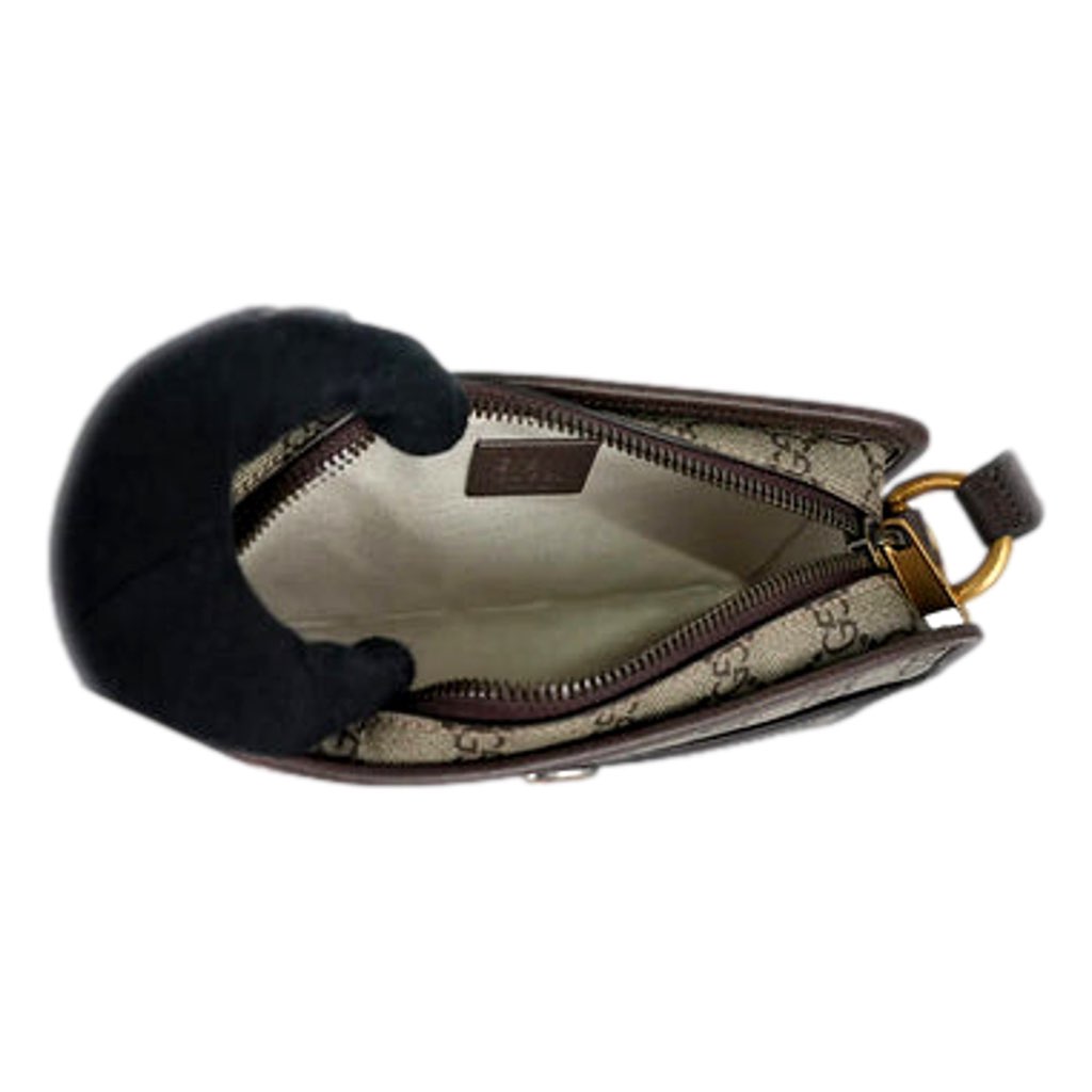 Gucci Gucci Ophida GG Supreme Canvas Leather Webstripe Top Handle Crossbody Handbag - Detail 2