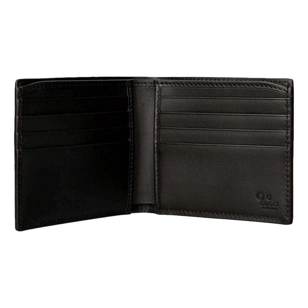 Gucci Gucci GG Supreme Canvas Leather Webstripe Bifold Wallet - Image 6