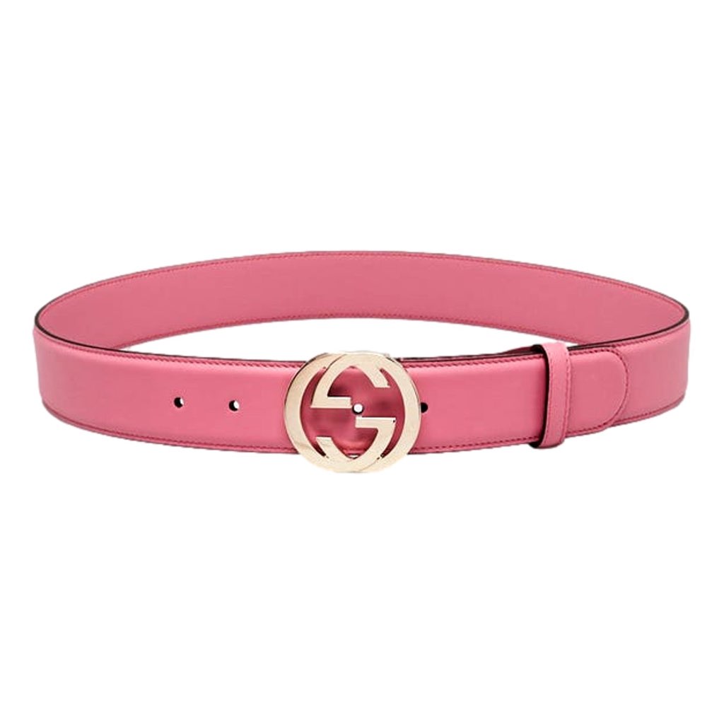 Gucci Gucci Marmont Interlocking GG Buckle Pink Leather Belt 80/32