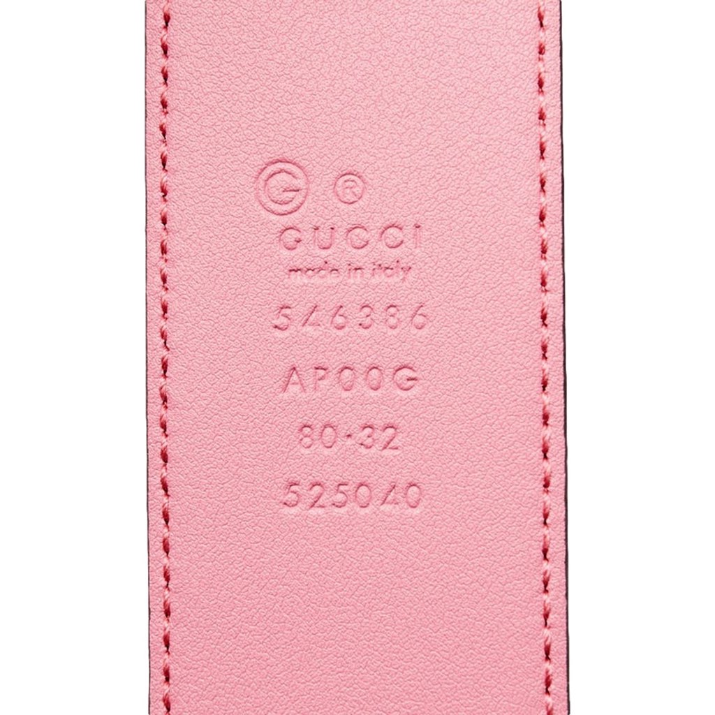 Gucci Gucci Marmont Interlocking GG Buckle Pink Leather Belt 80/32 - 4