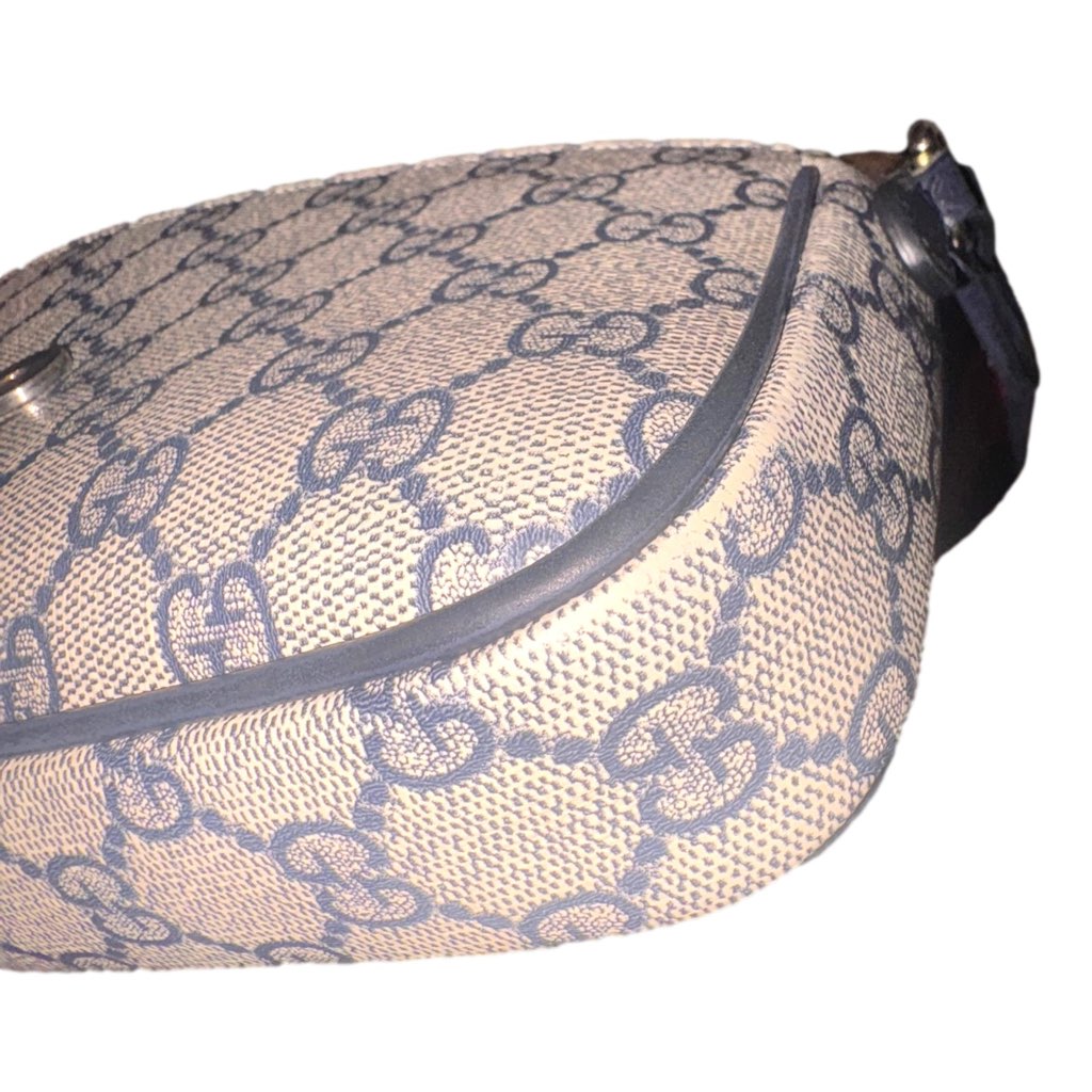 Gucci Gucci GG Supreme Canvas Web Mini Ophidia Envelope Crossbody Bag Beige Blue - Image 13
