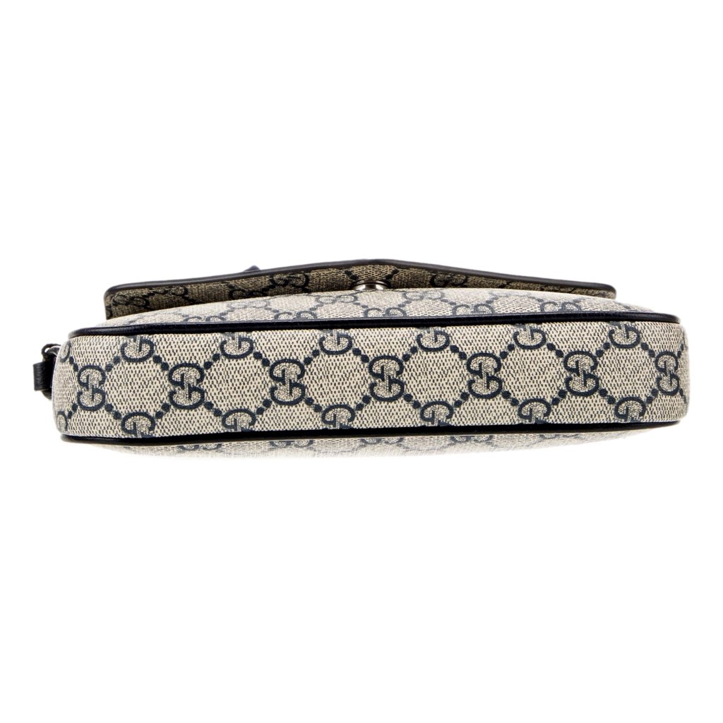 Gucci Gucci GG Supreme Canvas Web Mini Ophidia Envelope Crossbody Bag Beige Blue - 4