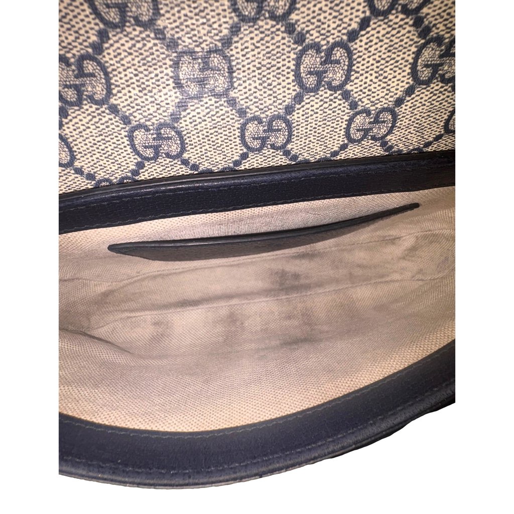 Gucci Gucci GG Supreme Canvas Web Mini Ophidia Envelope Crossbody Bag Beige Blue - Detail 1