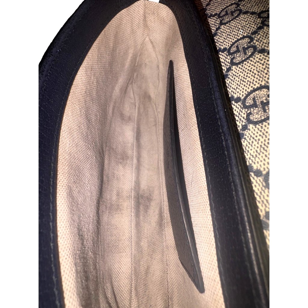 Gucci Gucci GG Supreme Canvas Web Mini Ophidia Envelope Crossbody Bag Beige Blue - Detail 2