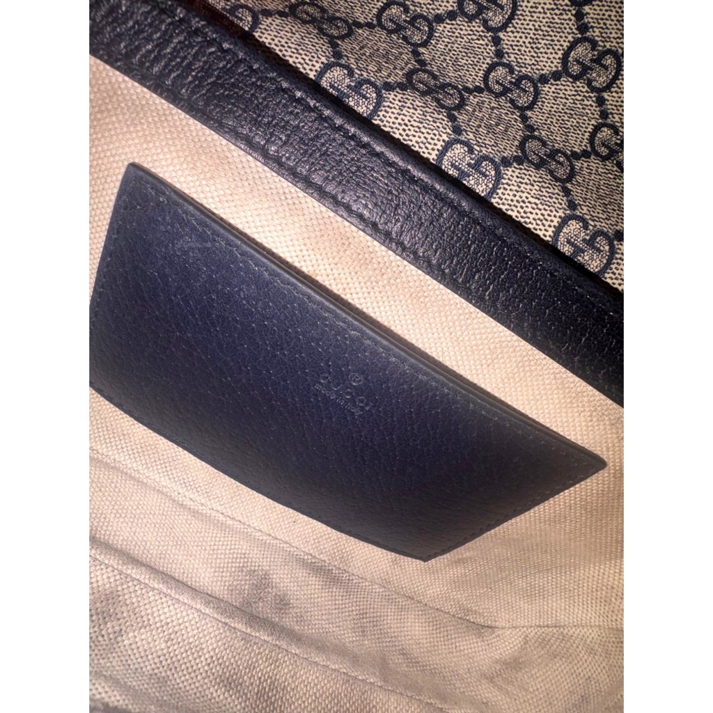 Gucci Gucci GG Supreme Canvas Web Mini Ophidia Envelope Crossbody Bag Beige Blue - Image 11