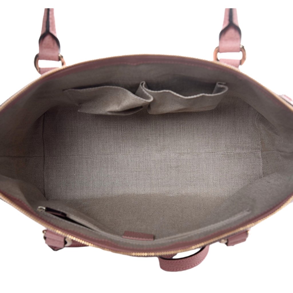 Gucci Gucci Dollar Calfskin Interlocking GG Charm Convertible Satchel Tote Soft Pink - Side view