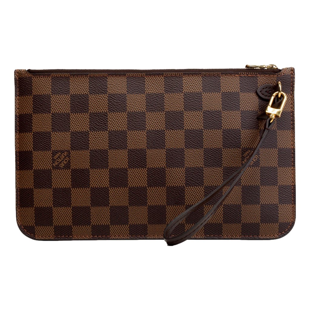 Louis Vuitton Louis Vuitton Neverfull MM GM Pochette Damier Ebene Wristlet Clutch