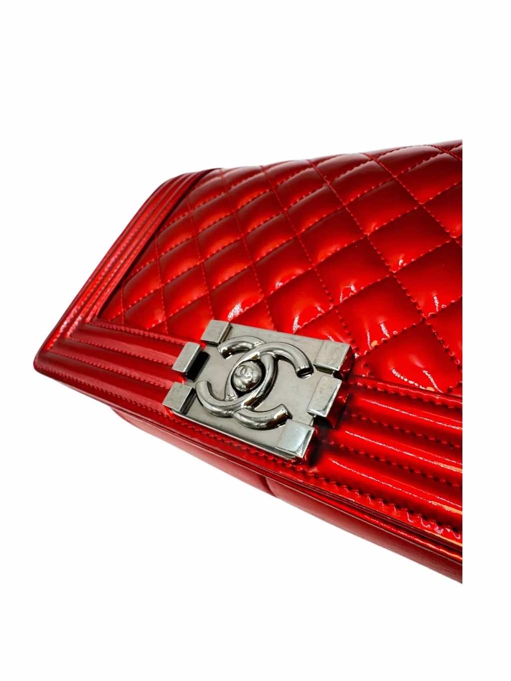 Chanel Medium Patent Leather Bag - Image 11