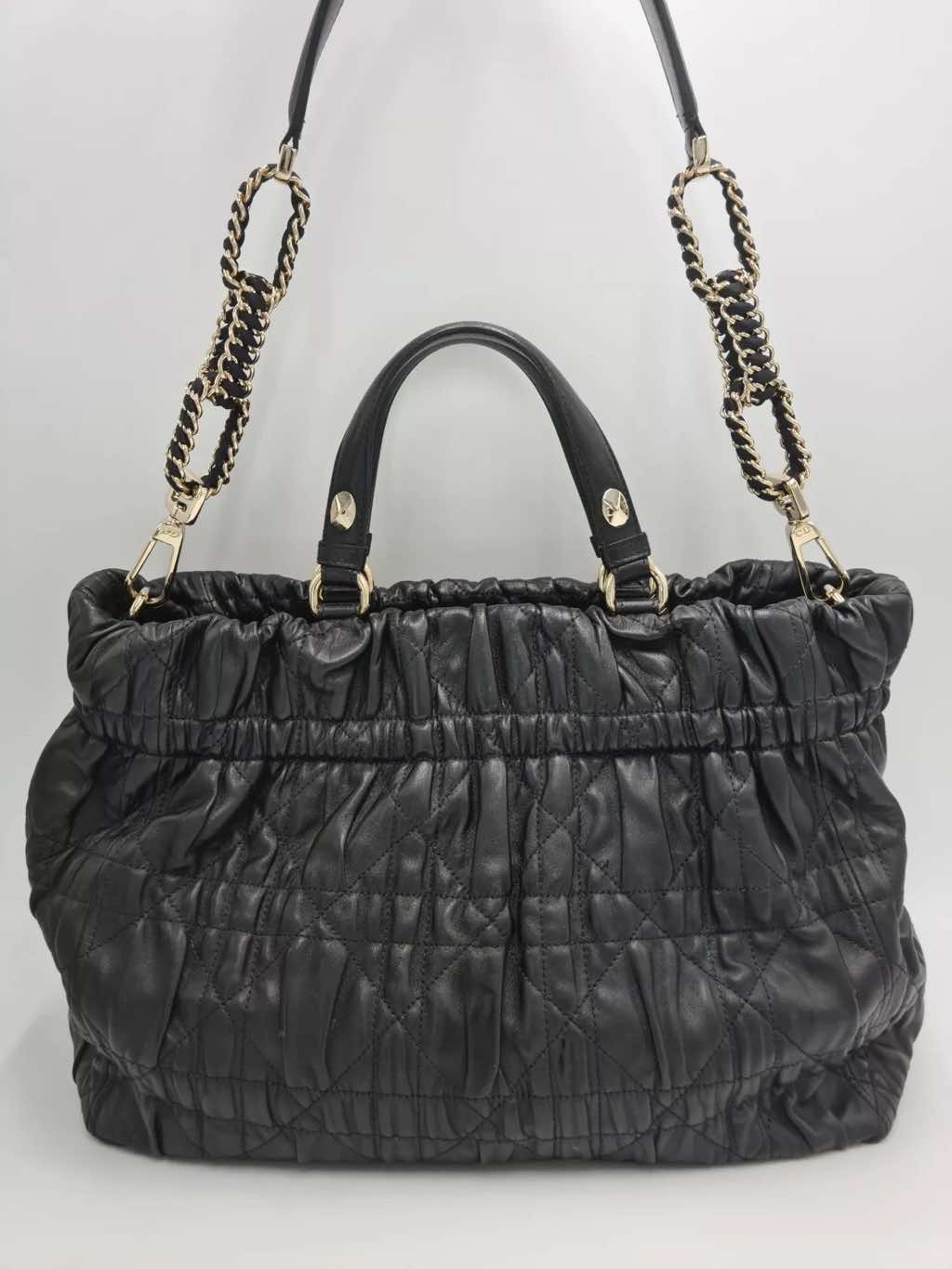 Christian Dior Quilted Cannage Leather Tote - Image 6
