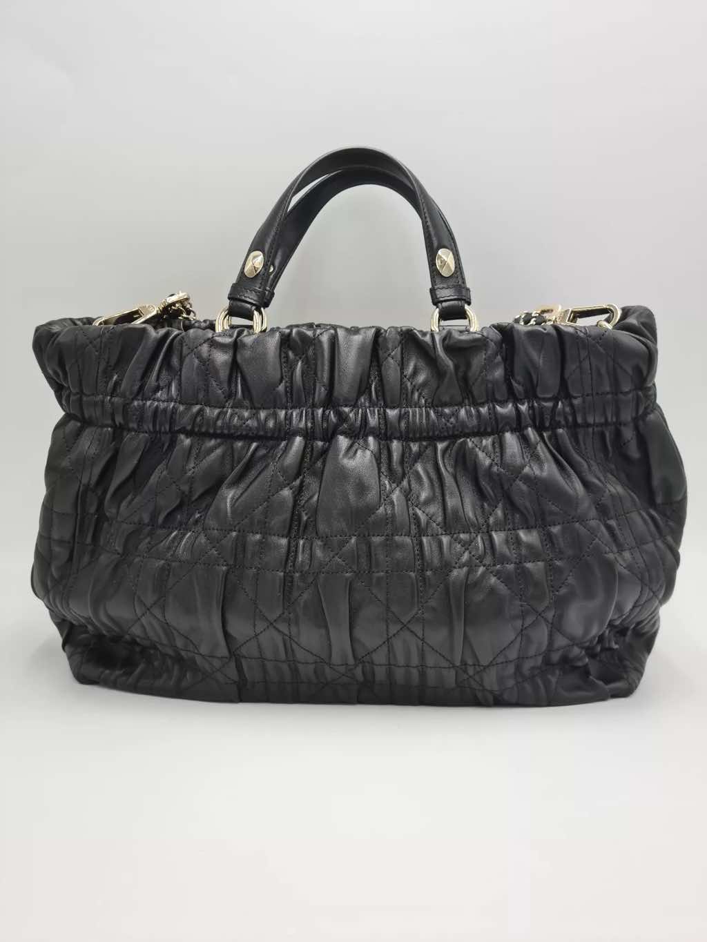 Christian Dior Quilted Cannage Leather Tote - 4