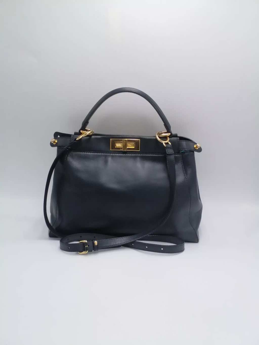 Fendi Leather Small Peekaboo Bag - 4