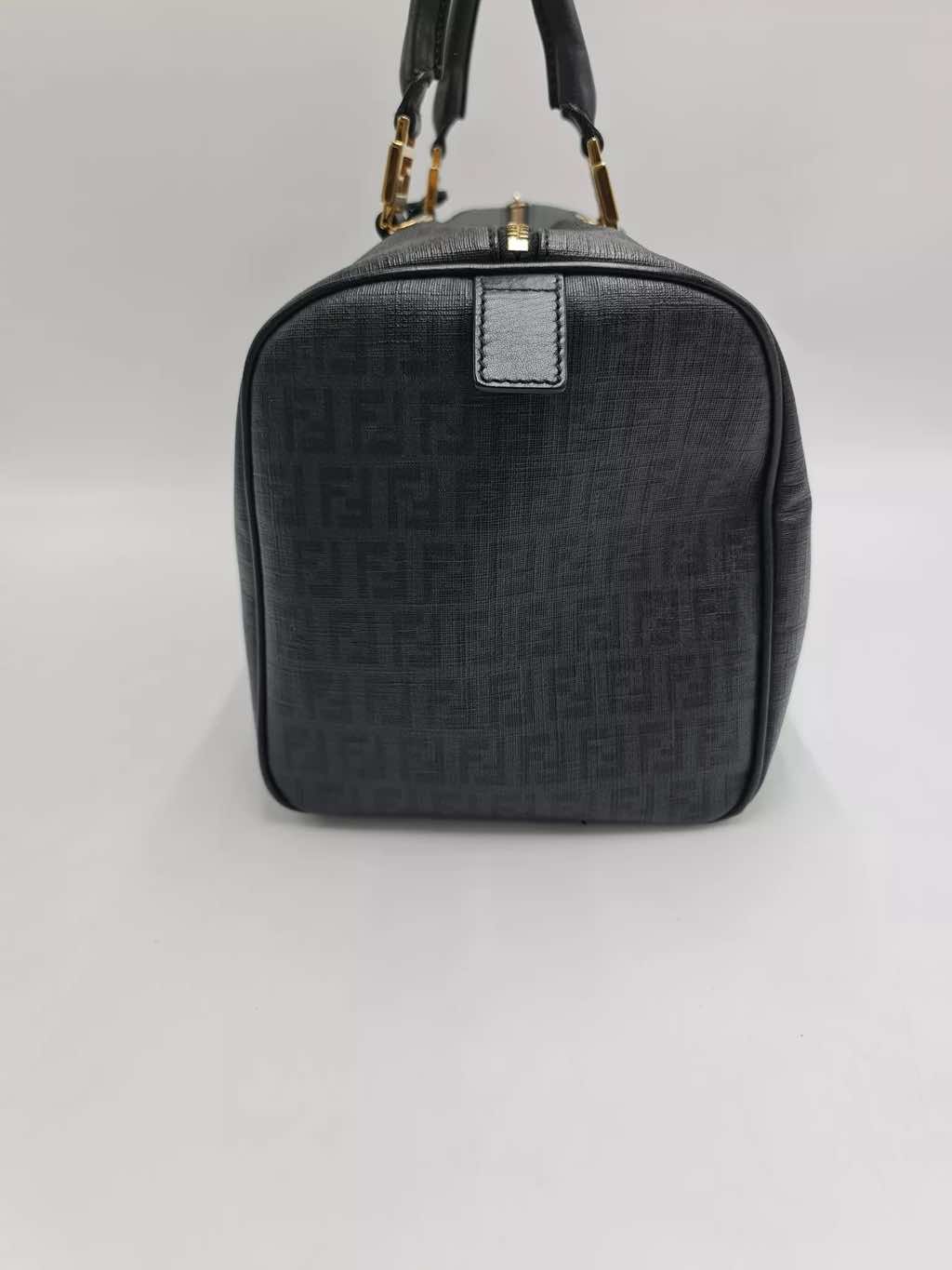 Fendi Zucchino Canvas Boston Bag - Image 12