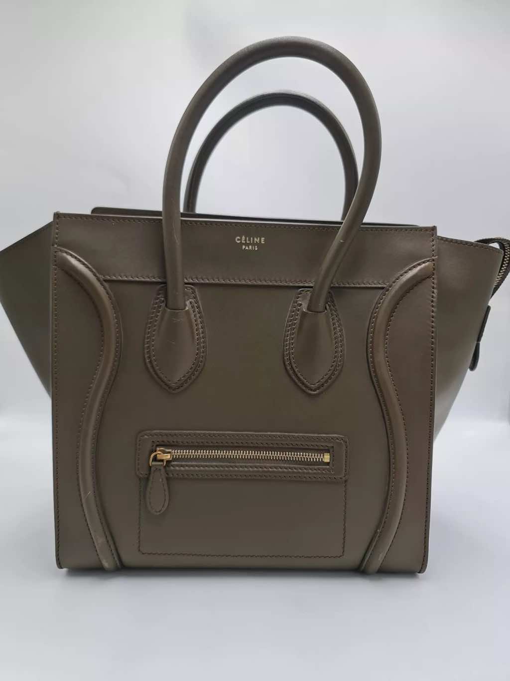 Celine Leather Medium Luggage Tote - Side view