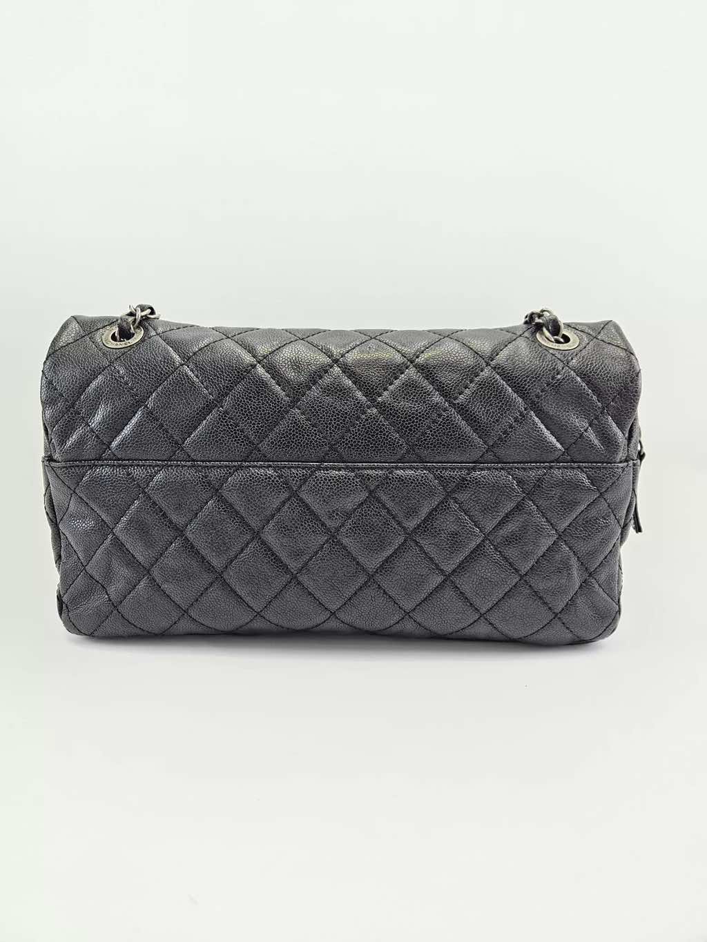 Chanel Quilted Caviar Flap Bag - Image 6