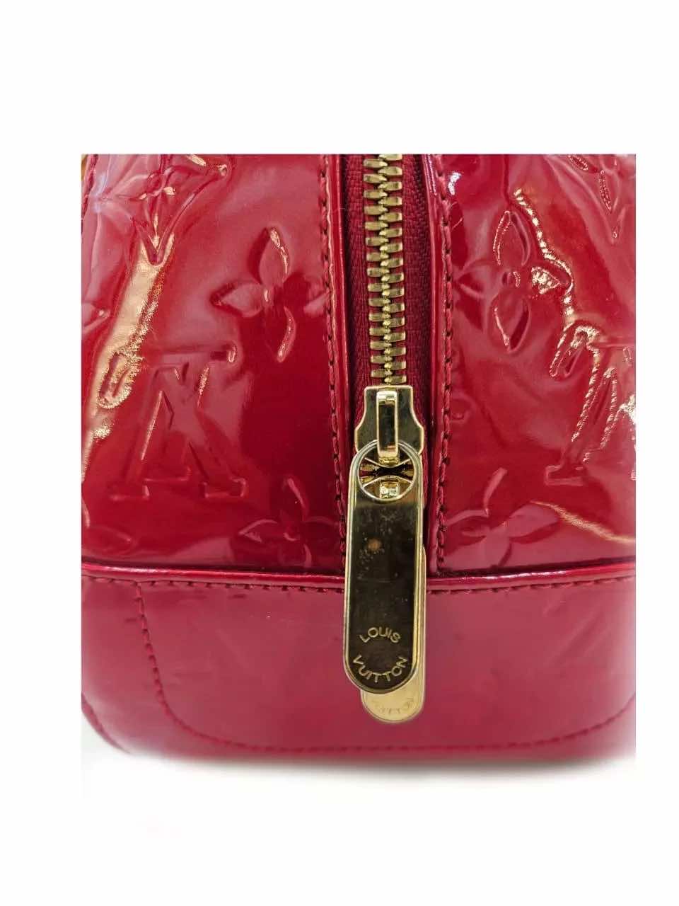 Louis Vuitton Red Vernis Drive Bag - Image 10