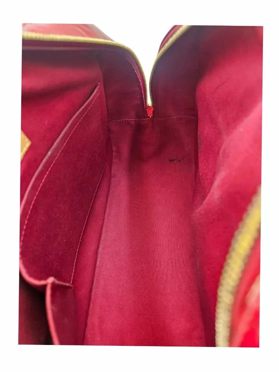 Louis Vuitton Red Vernis Drive Bag - Image 13