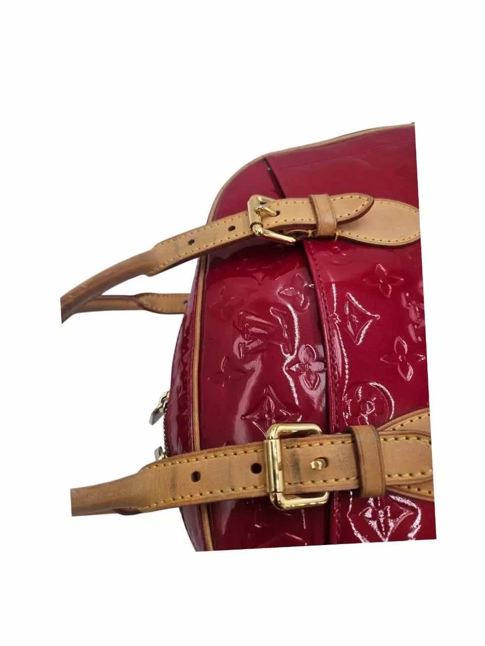Louis Vuitton Red Vernis Drive Bag - Image 16