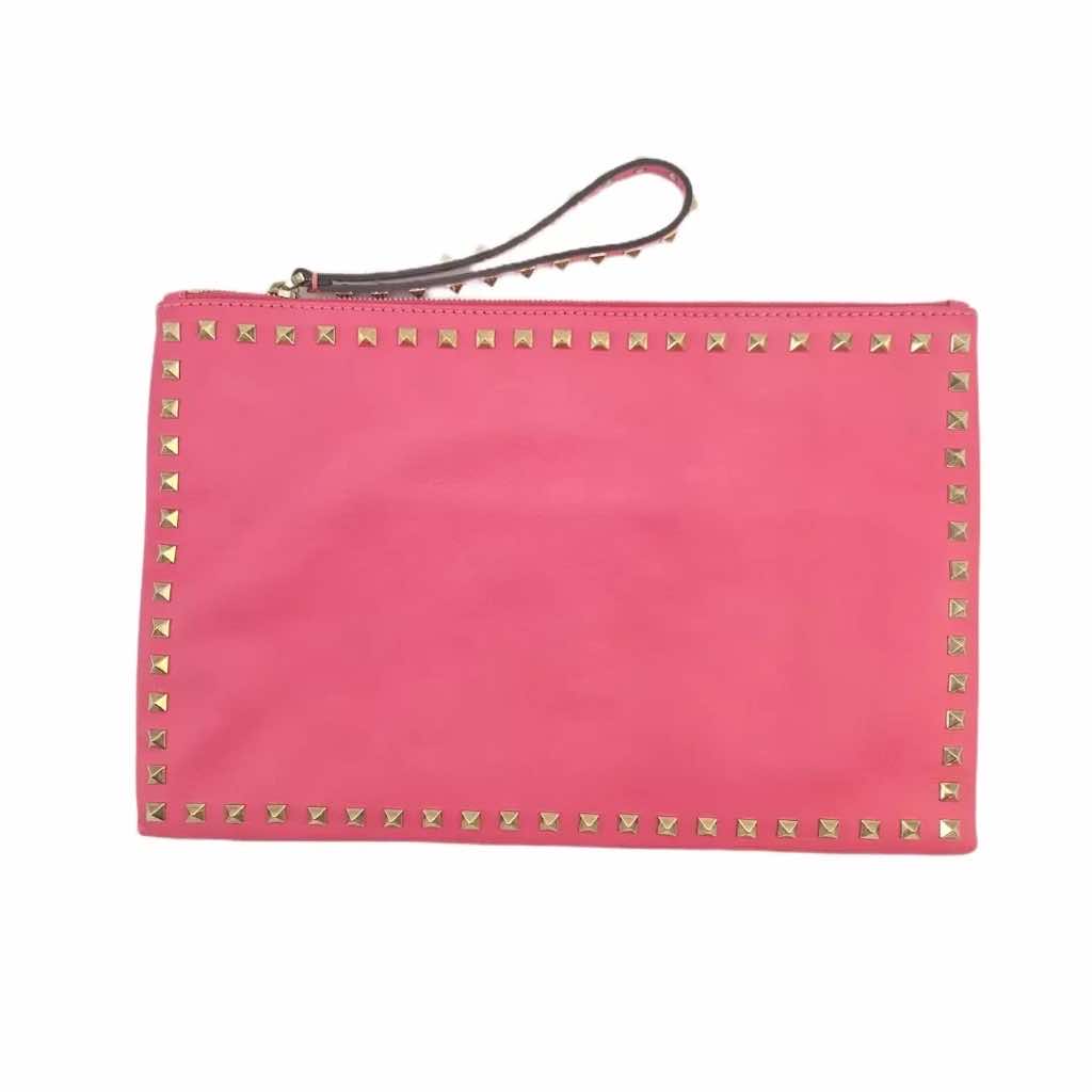 Valentino Pink Leather Clutch Bag - Image 6