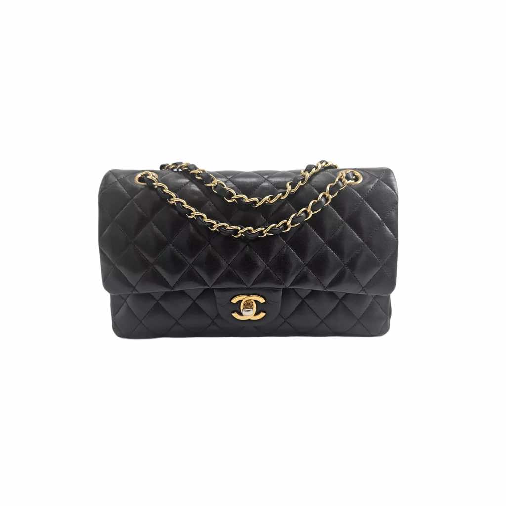 Chanel Black Lambskin Shoulder Bag